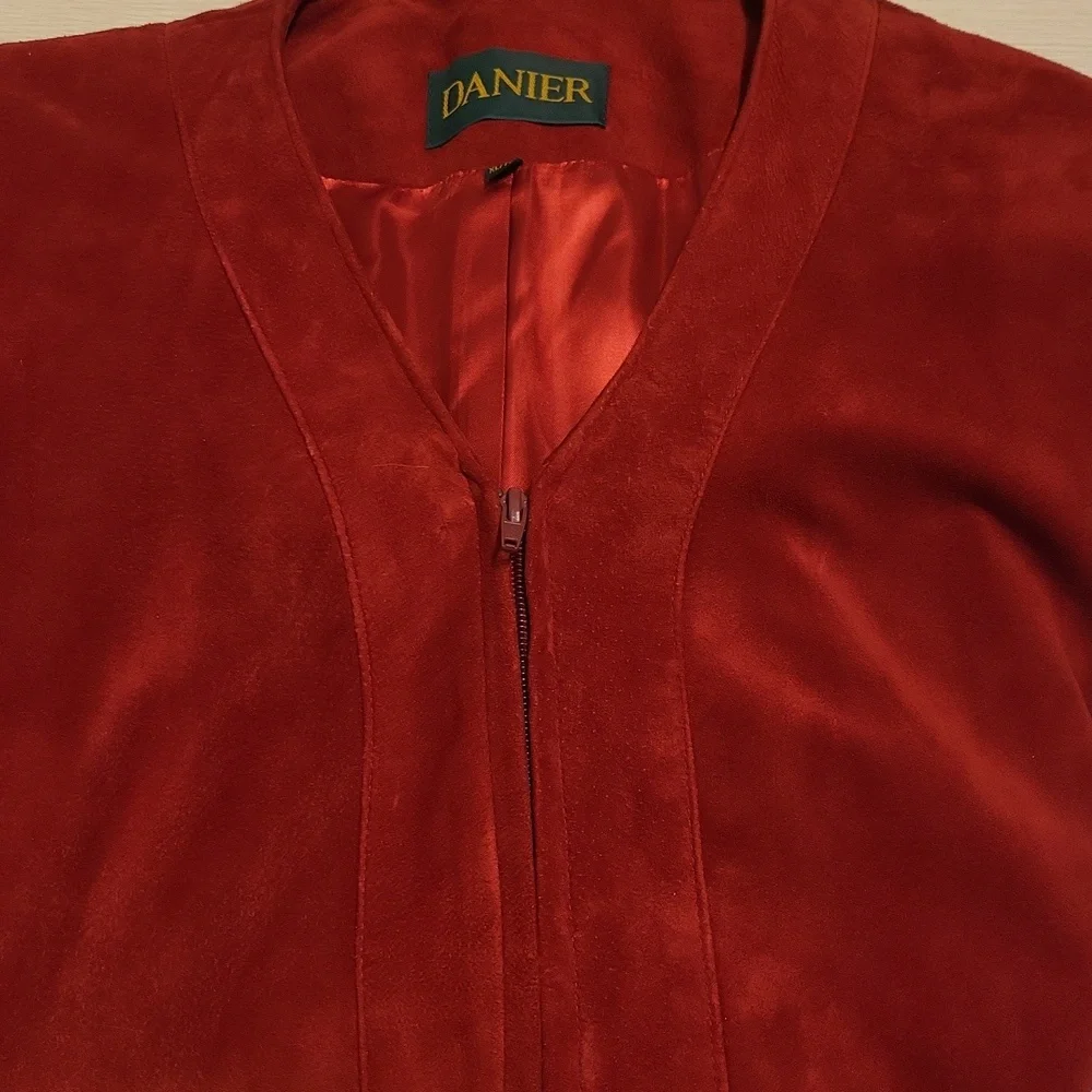 Danier Red Suede Jacket - Picture 11 of 14